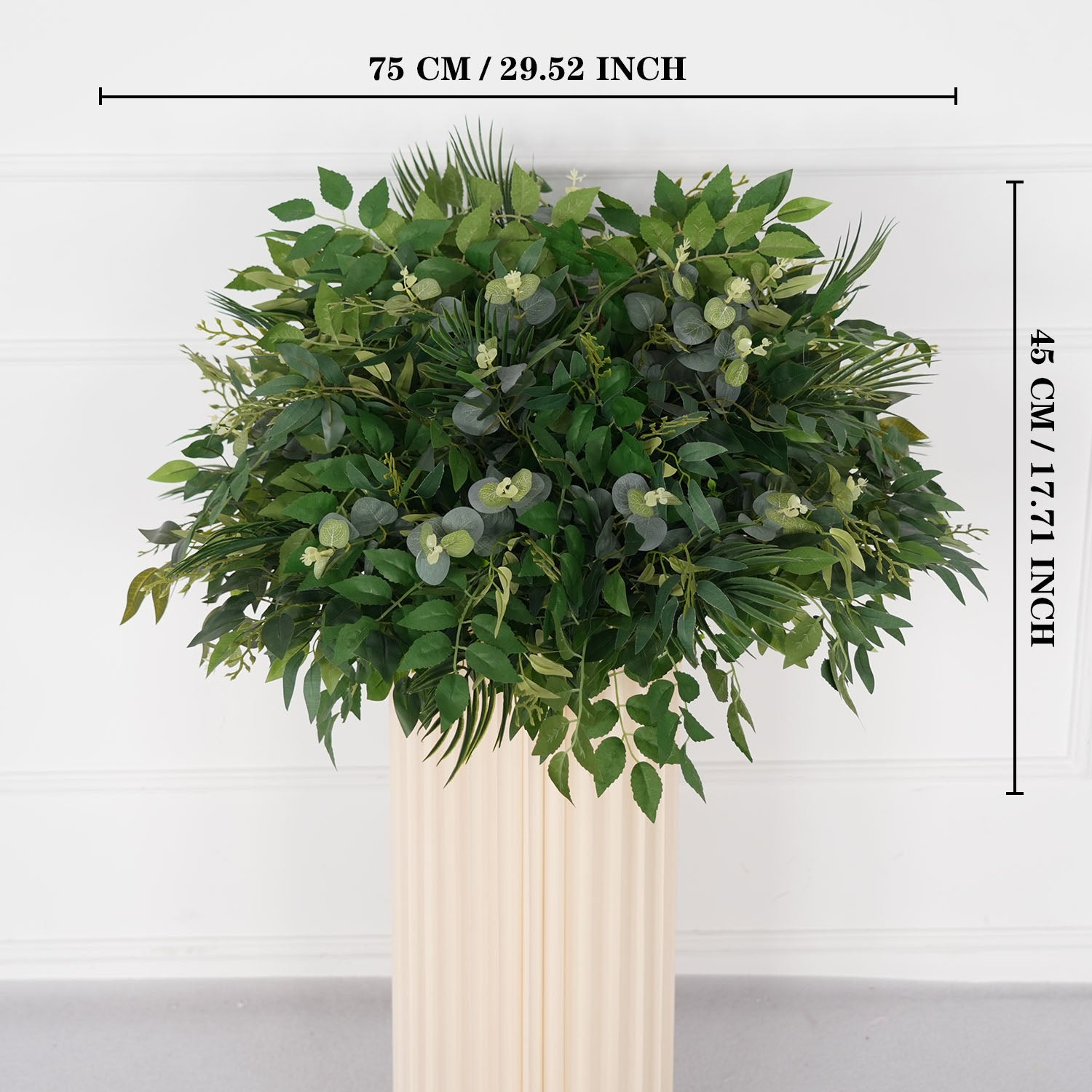 Uflower Green Leaf Table Centerpiece Floral Ball Wedding Table Decoration